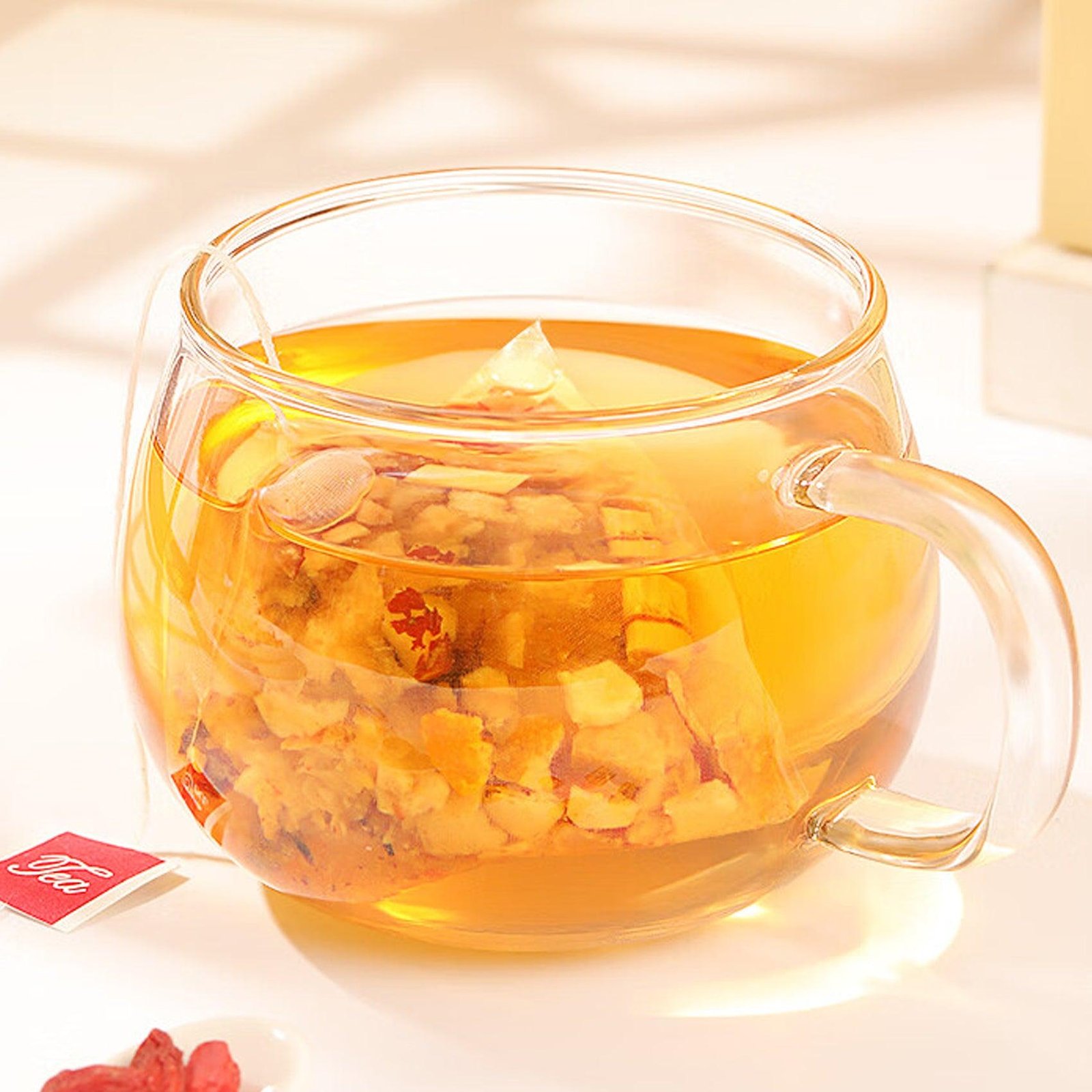 Exquisite Pear & Goji Berry Tea | Artisanal Flavored Tea with Red Dates & Rock Candy - 8 Sachets - Image 9